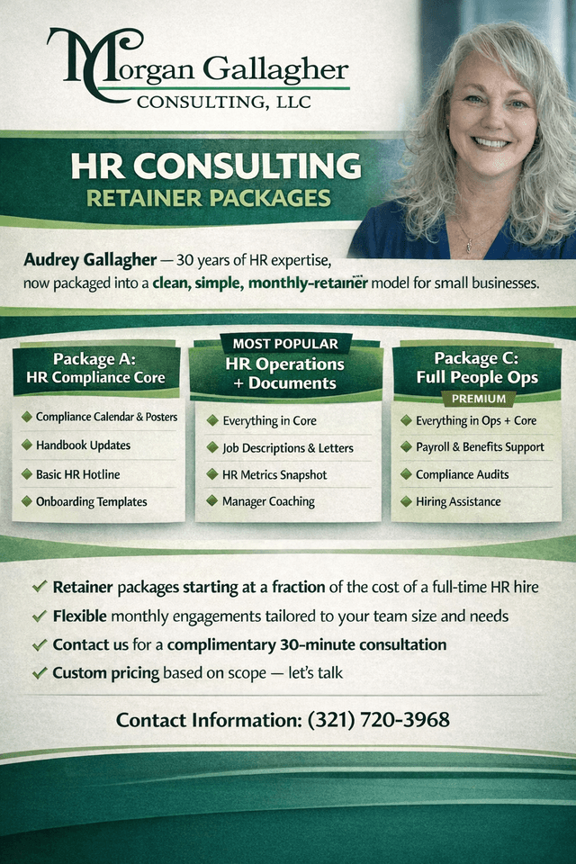 Morgan Gallagher Consulting pricing packages