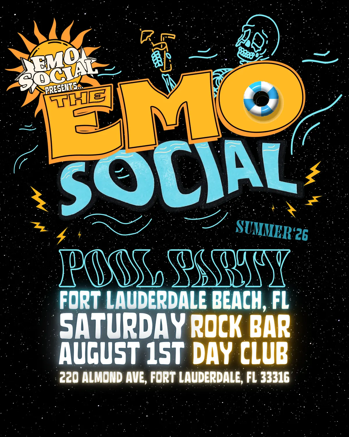 Emo Social Pool Party artwork